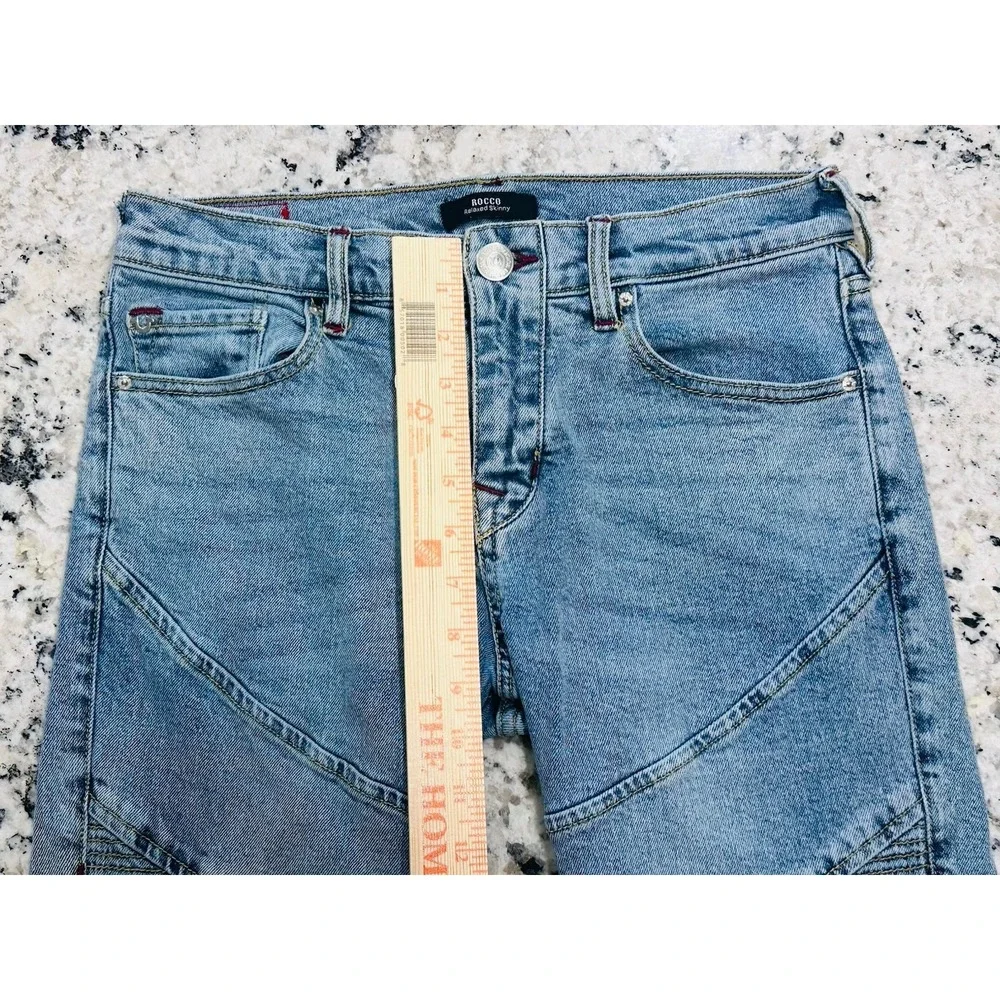 True Religion Rocco Moto Relaxed‎ Skinny Blue Denim Jeans (29x33) Urban Style